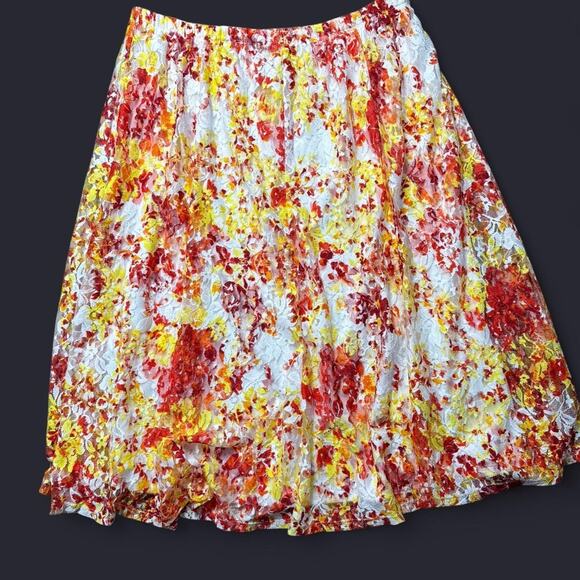 Multi coloured midi floral skirt - Picture 2 of 5